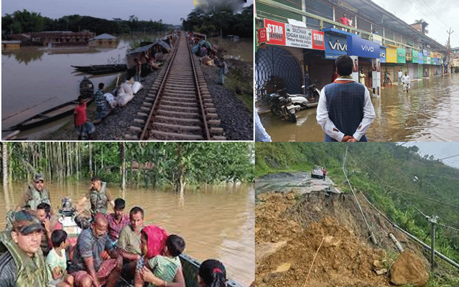 অসমের বন্যায় মৃত বেড়ে ১৪, ক্ষতিগ্রস্ত অন্তত ২৯টি জেলা