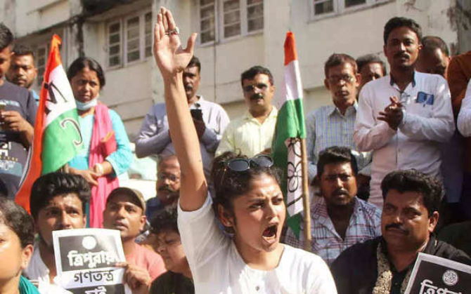 কলকাতায় মণিপুরকাণ্ডের প্রতিবাদে মোমবাতি মিছিল, নেতৃত্বে সায়নী, রাজ্যে ৩ দিনের প্রতিবাদ কর্মসূচি ঘোষণা করল তৃণমূল