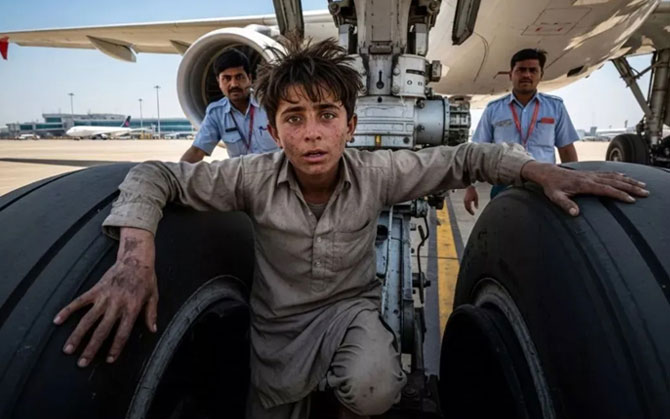 বিমানের ল্যান্ডিং গিয়ারে লুকিয়ে, কাবুল থেকে দিল্লিতে আফগান কিশোর