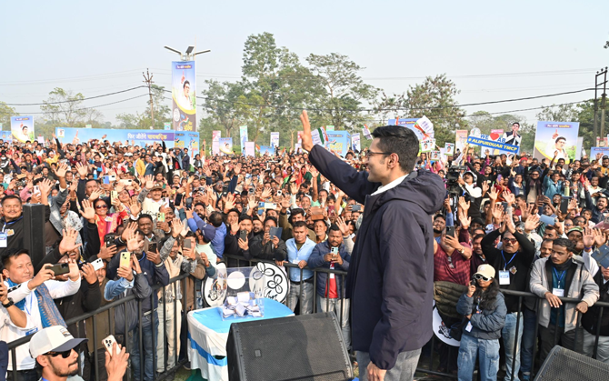 আলিপুরদুয়ারের সভা থেকেও বিজেপি ও নির্বাচন কমিশনকে আক্রমণ, ‘এক দেশ এক ভোট’ রুখে দেবার সংকল্প অভিষেকের