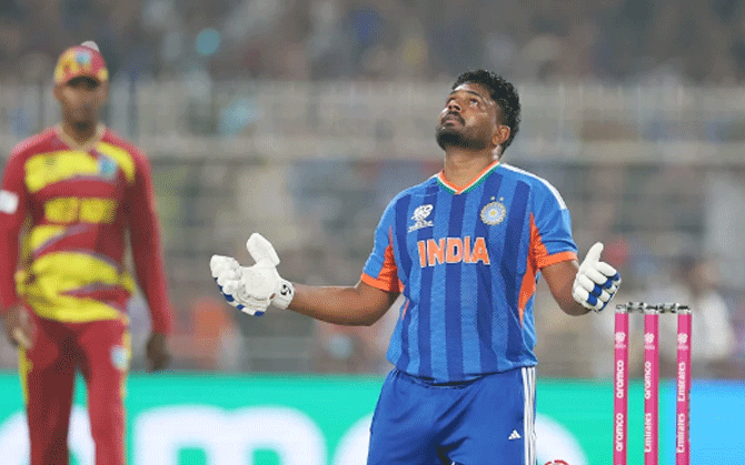 ‌ইডেনে সঞ্জুর ব্যাটে ঝড়, ওয়েস্ট ইন্ডিজকে ৫ উইকেটে হারিয়ে বিশ্বকাপ সেমিফাইনালে ভারত