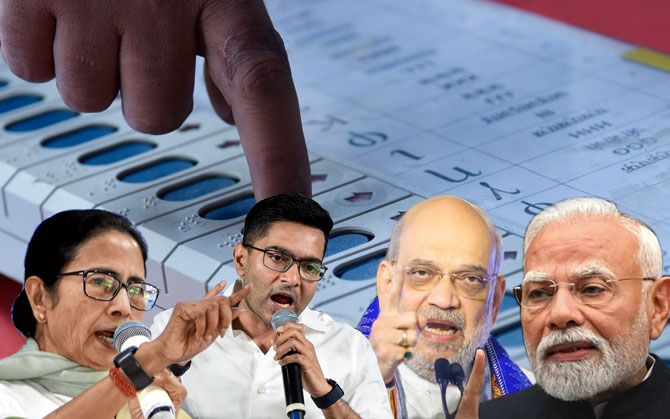 বঙ্গরাজনীতির ভোটমঞ্চে শনিবারের মেগা শো ! প্রচারে মোদি, মমতা, শাহ, অভিষেক