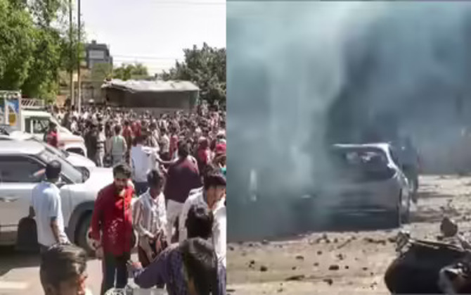 শ্রমিক বিক্ষোভে উত্তপ্ত নয়ডা! অচল প্রধান সড়ক, পুলিশের সঙ্গে খণ্ডযুদ্ধ, গাড়িতে আগুন