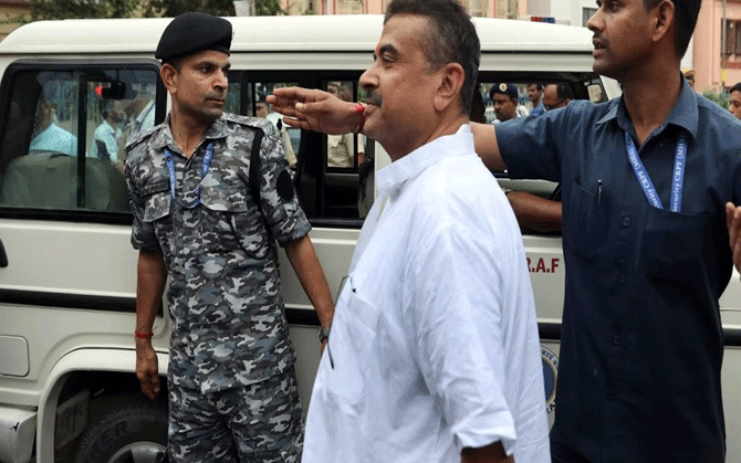 মুখ্যমন্ত্রী শুভেন্দুর নিরাপত্তায় কেন্দ্রীয় বাহিনী ও রাজ্য পুলিশ