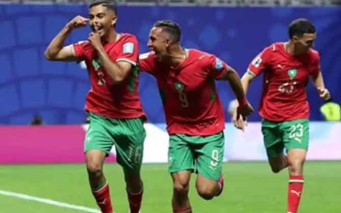 দুবার পিছিয়ে পড়েও নাটকীয় জয় মরক্কোর, নক আউটে অ্যাটলাস লায়ন্সরা