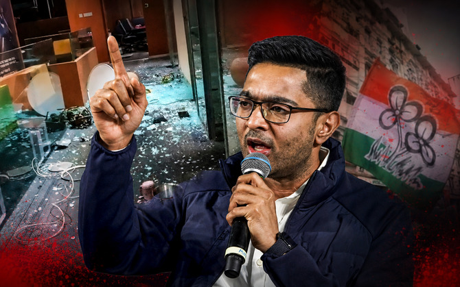 ক্যামাক স্ট্রিটের তৃণমূল দফতরে হামলা, বিজেপির বিরুদ্ধে ভাঙচুরের অভিযোগ অভিষেকের  