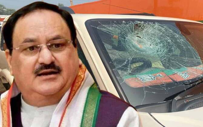 জে পি নাড্ডার কনভয়ে হামলার অভিযোগ, গ্রেফতার দুই তৃণমূল নেতা