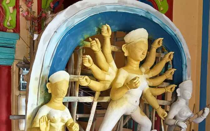 বোধনে শুরু মহাভারতকার কাশীরাম দাসের গ্রামের শতাব্দীপ্রাচীন দুর্গাপুজো