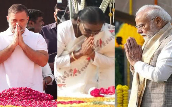 গান্ধী জয়ন্তীতে রাজঘাটে শ্রদ্ধাজ্ঞাপন নরেন্দ্র মোদি-দ্রৌপদী মুর্মু-রাহুলের, সত্য-অহিংসার আদর্শ স্মরণ, স্বদেশী পণ্যে জোর প্রধানমন্ত্রীর